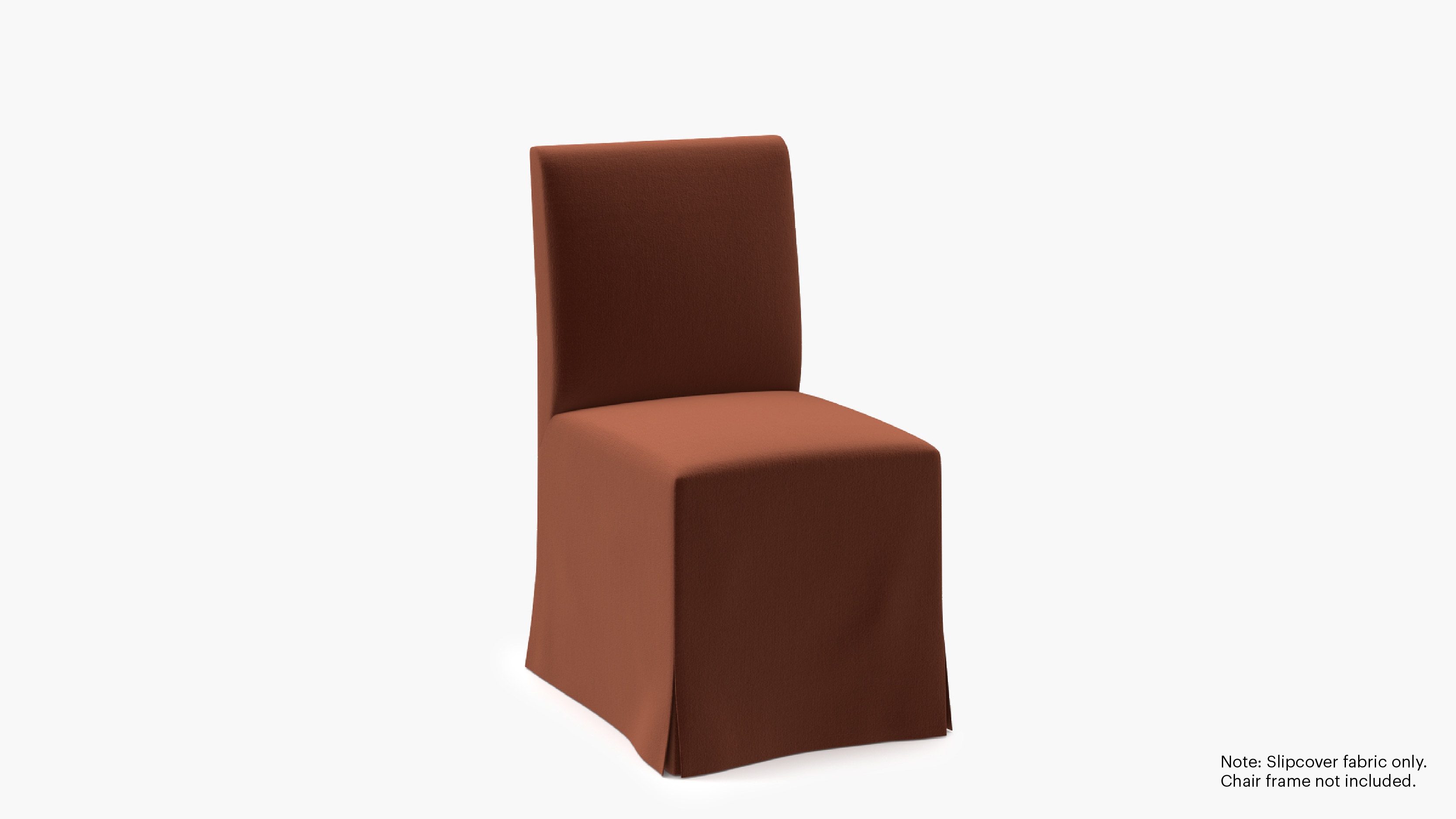 Slipcovered Signature Dining Chair - Cover Only, Rust Performance Velvet - Image 1