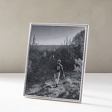 Textured Metal Frame, Silver, 8"x10" - Image 0