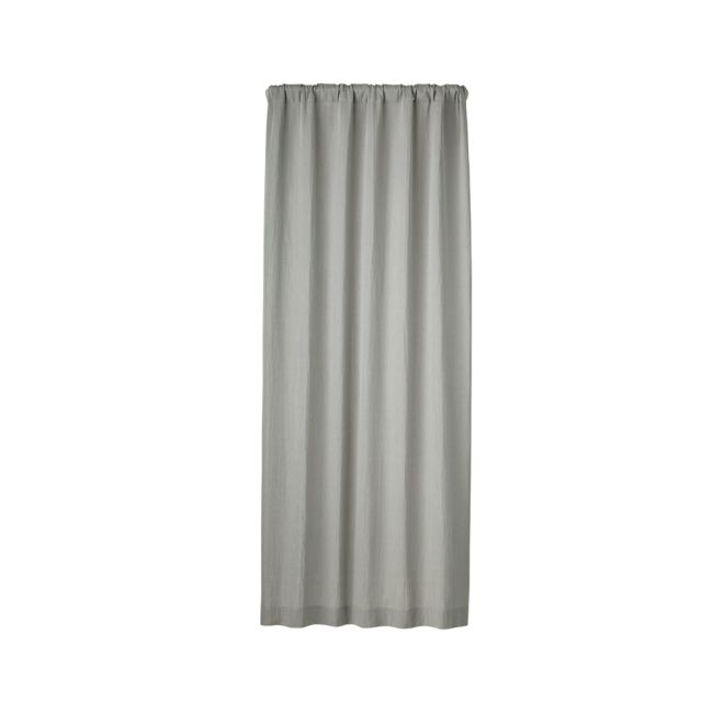 Organic Cotton Double Weave Quiet Grey Sheer Curtain Panel 50 x 108 - Image 0