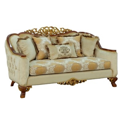 Angelica 73" Rolled Arm Loveseat with Reversible Cushions - Image 0