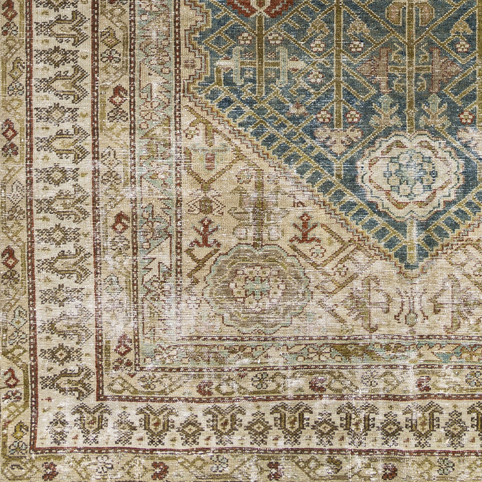 Antique One of a Kind Brown Indoor 6' x 16'4" Handmade Rug - Image 1