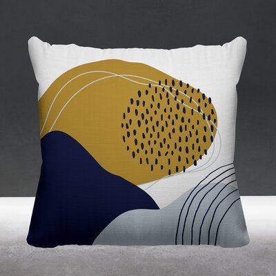 Cyn Mid-Century Abstract Indoor/Outdoor Throw Pillow - Image 0