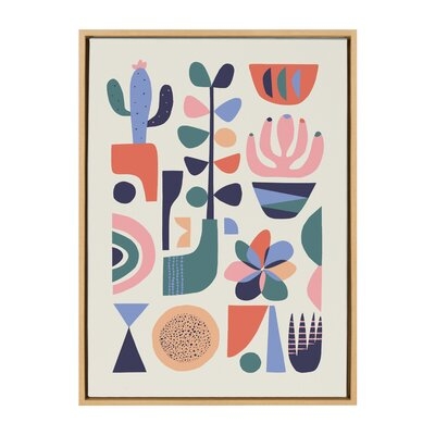 'Mid Century Succulents' by Rachel Lee - Floater Frame Painting Print on Canvas - Image 0