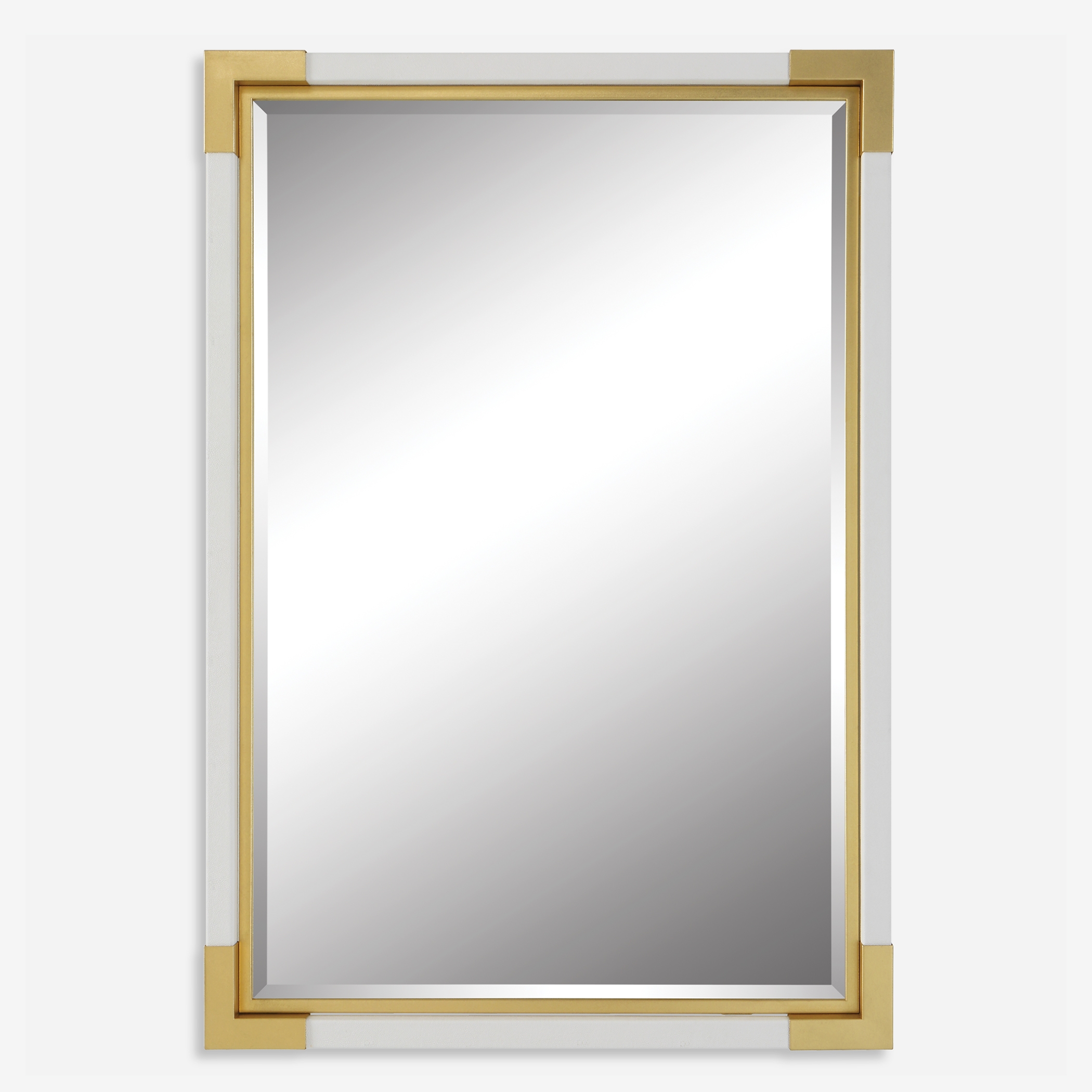 Malik White & Gold Mirror - Image 0