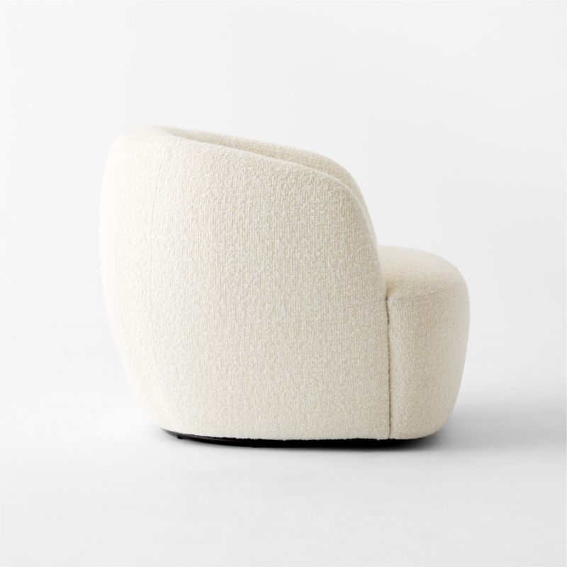 Gwyneth Ivory Boucle Swivel Chair by goop - Image 9