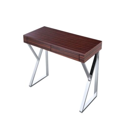 Diana Writing White Wood Desk With Metal Legs - Image 0