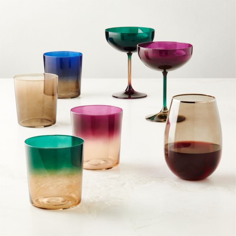Marta Ombre Plum Double Old-Fashioned Glass by Azeeza - Image 3