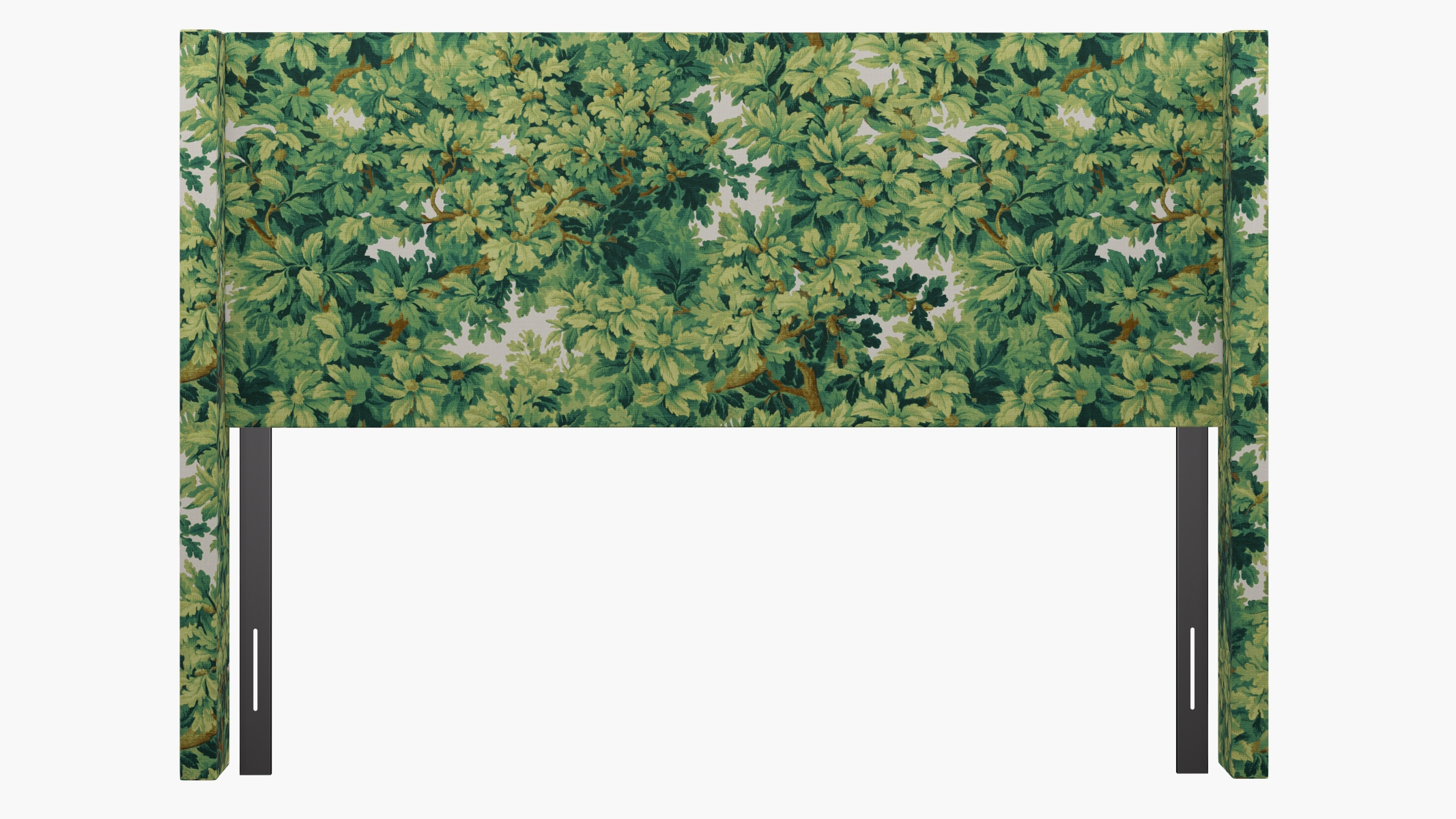 Modern Wingback Headboard, Verdure Bois De Chene, King - Image 1