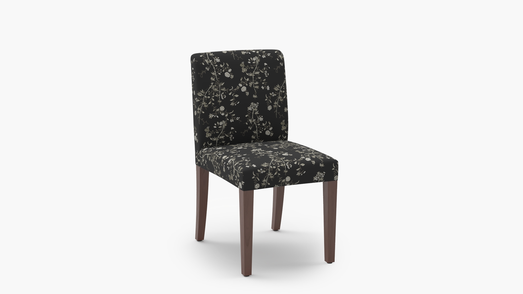 Signature Dining Chair, Black Bamboo Garden, Walnut Square Tapered Leg - Image 1