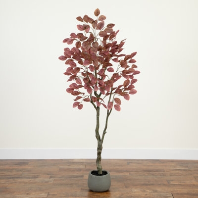 6ft. Artificial Autumn Dogwood Fall Tree in Decorative Planter - Image 0