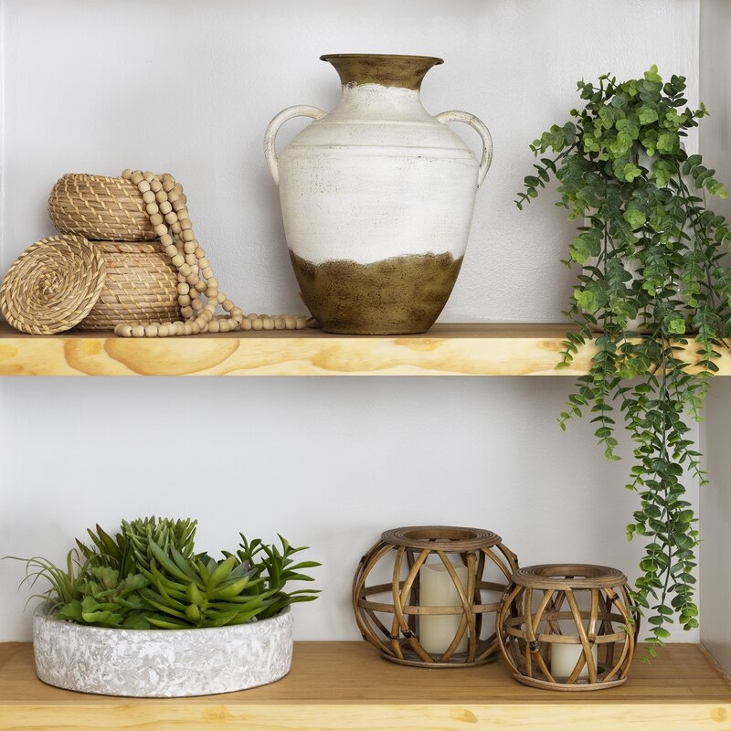 Bartelt Vase, Brown & White, 12.25'' - Image 3