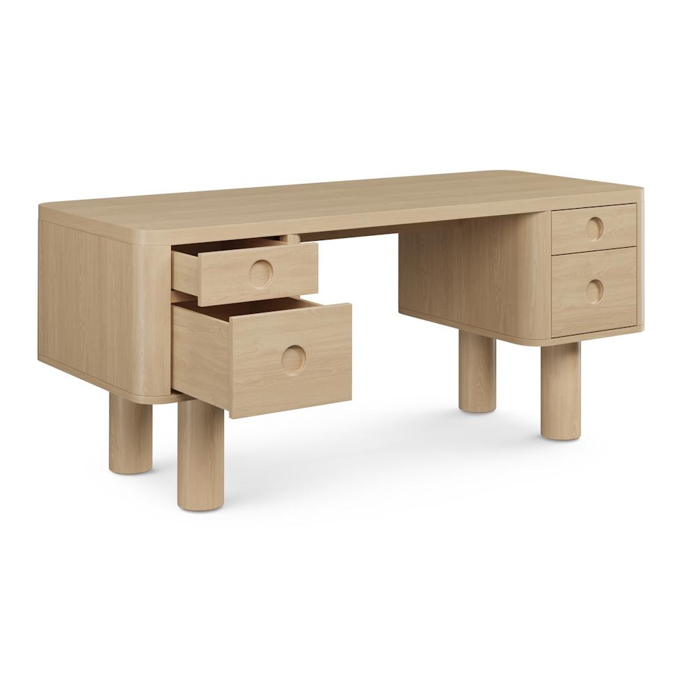 Adel 66.5" Desk - White Oak - Image 0