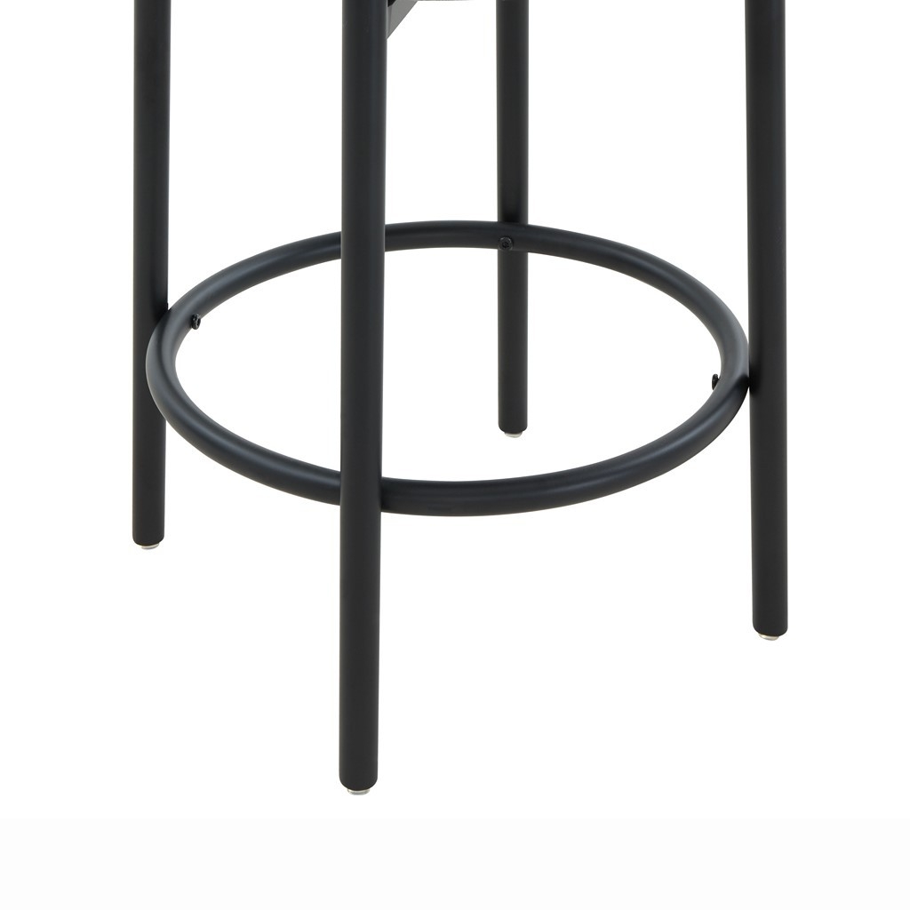 Paisleigh Metal Leg Barstool - Black / Black - Image 2