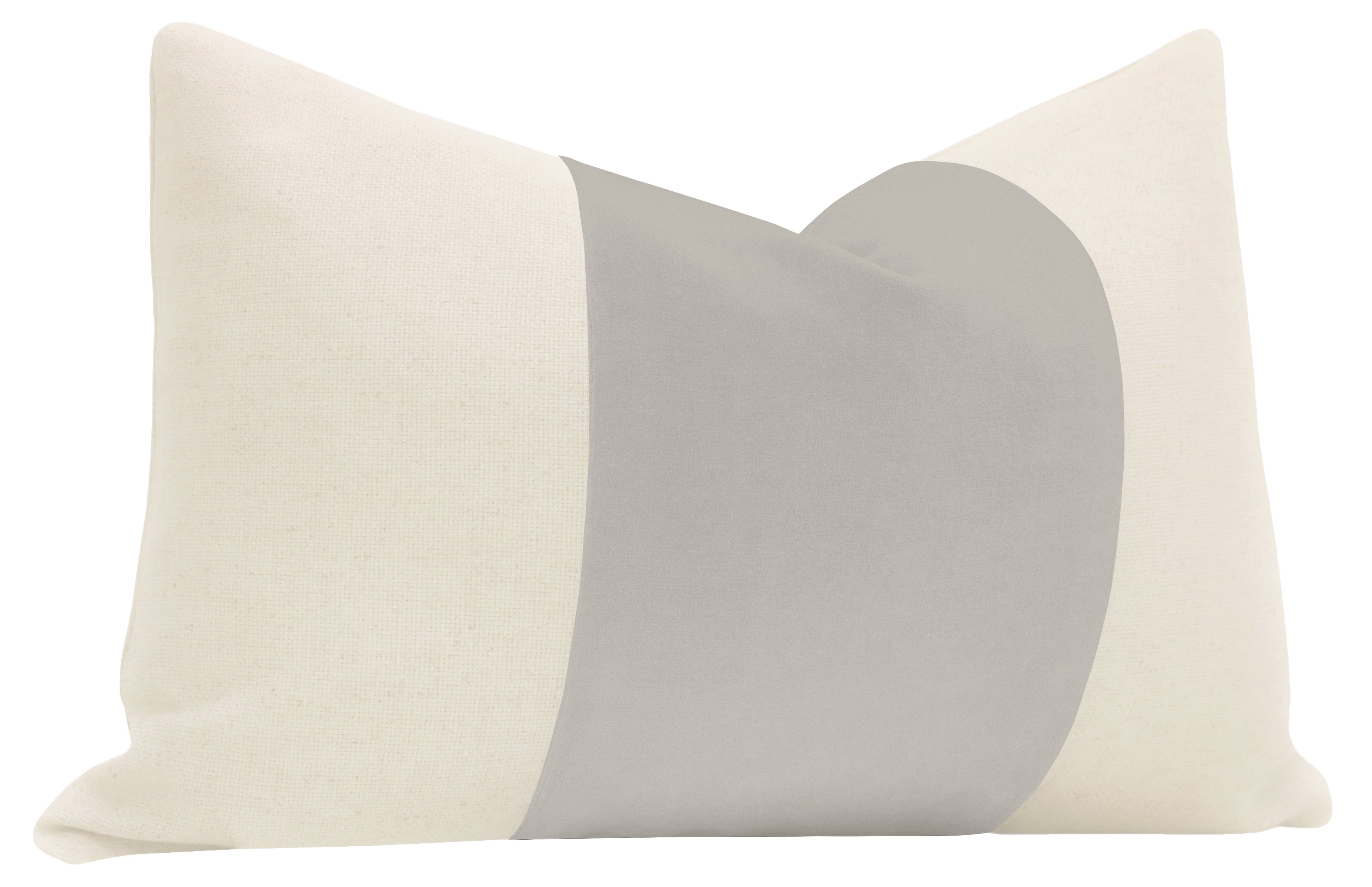 The Little Lumbar Panel Signature Velvet Pillow Cover, Dove Gray, 18" x 12" - Image 3