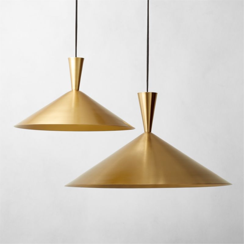 Exposior Polished Brass Pendant Light Model 018 16.75" by Paul McCobb - Image 4
