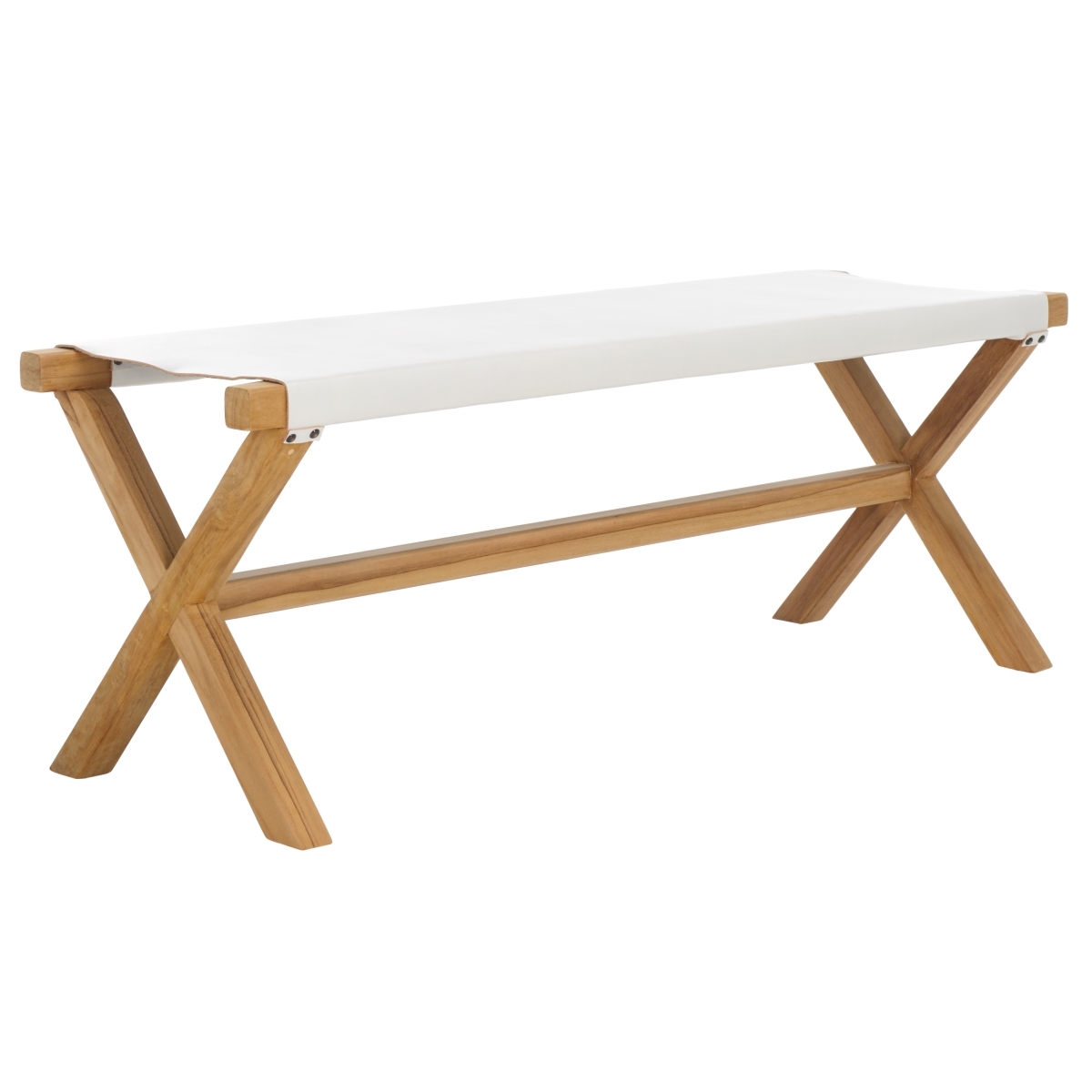 Elron Bench - White / Natural - Safavieh - Image 6