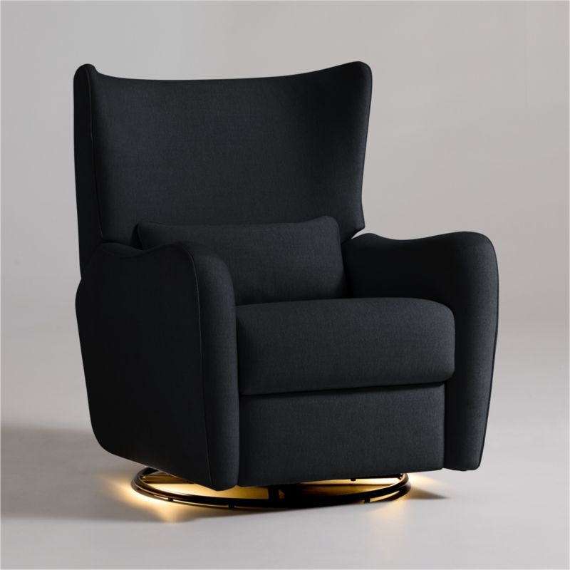 Aurora Midnight Blue Nursery Electronic Power Recliner with Nightlight - Image 9