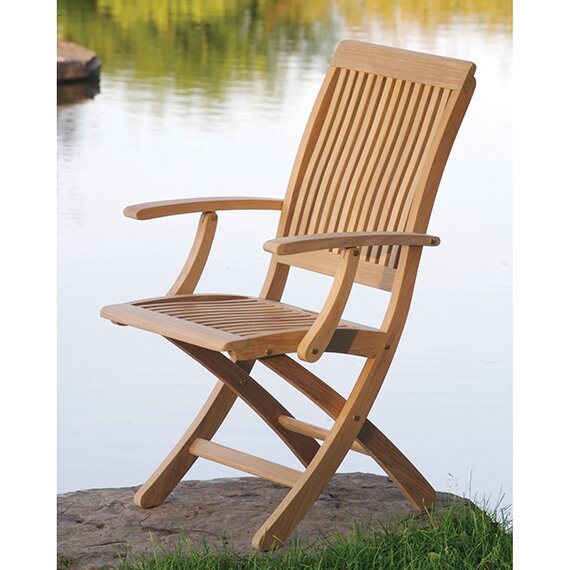 Kingsley Bate Monterey Folding Patio Dining Chair with Cushion - Image 0