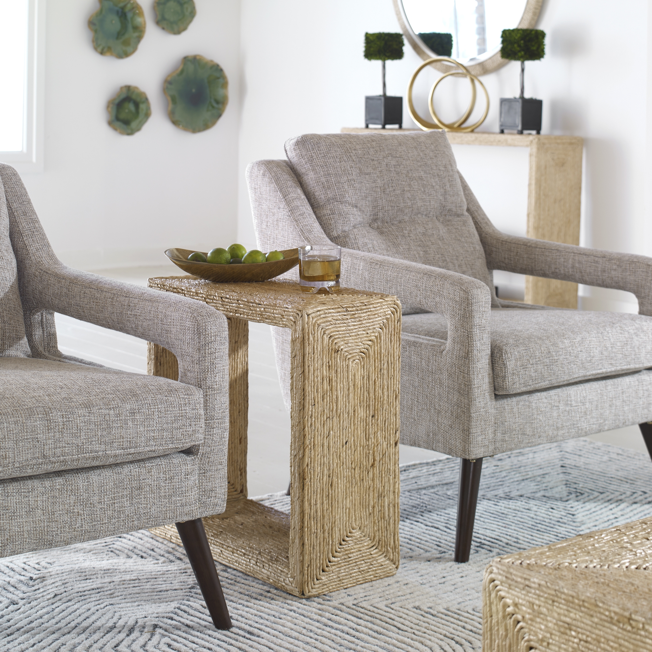 Rora Woven Accent Table - Image 1