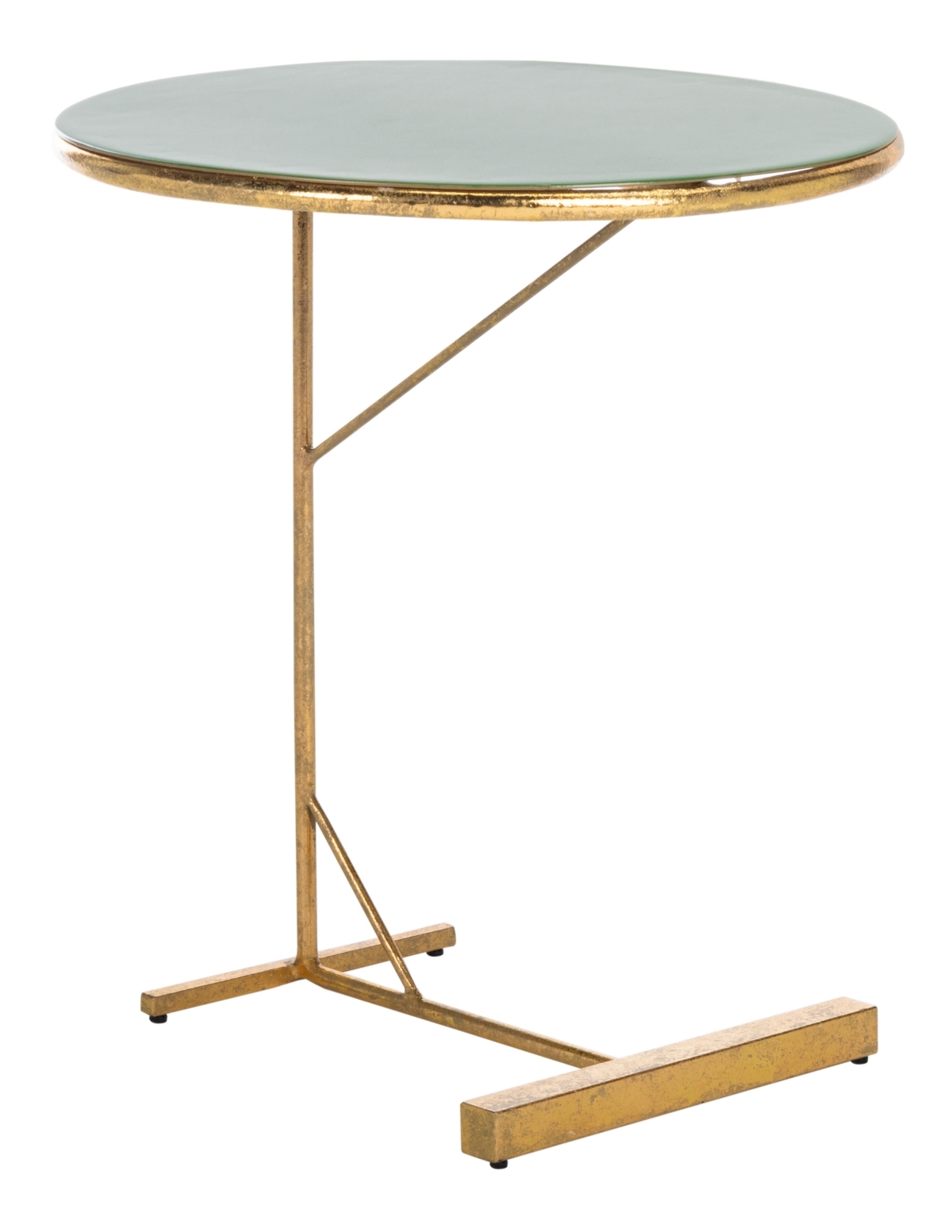 Sionne Round C Table - Hunter Green / Gold - Safavieh - Image 5