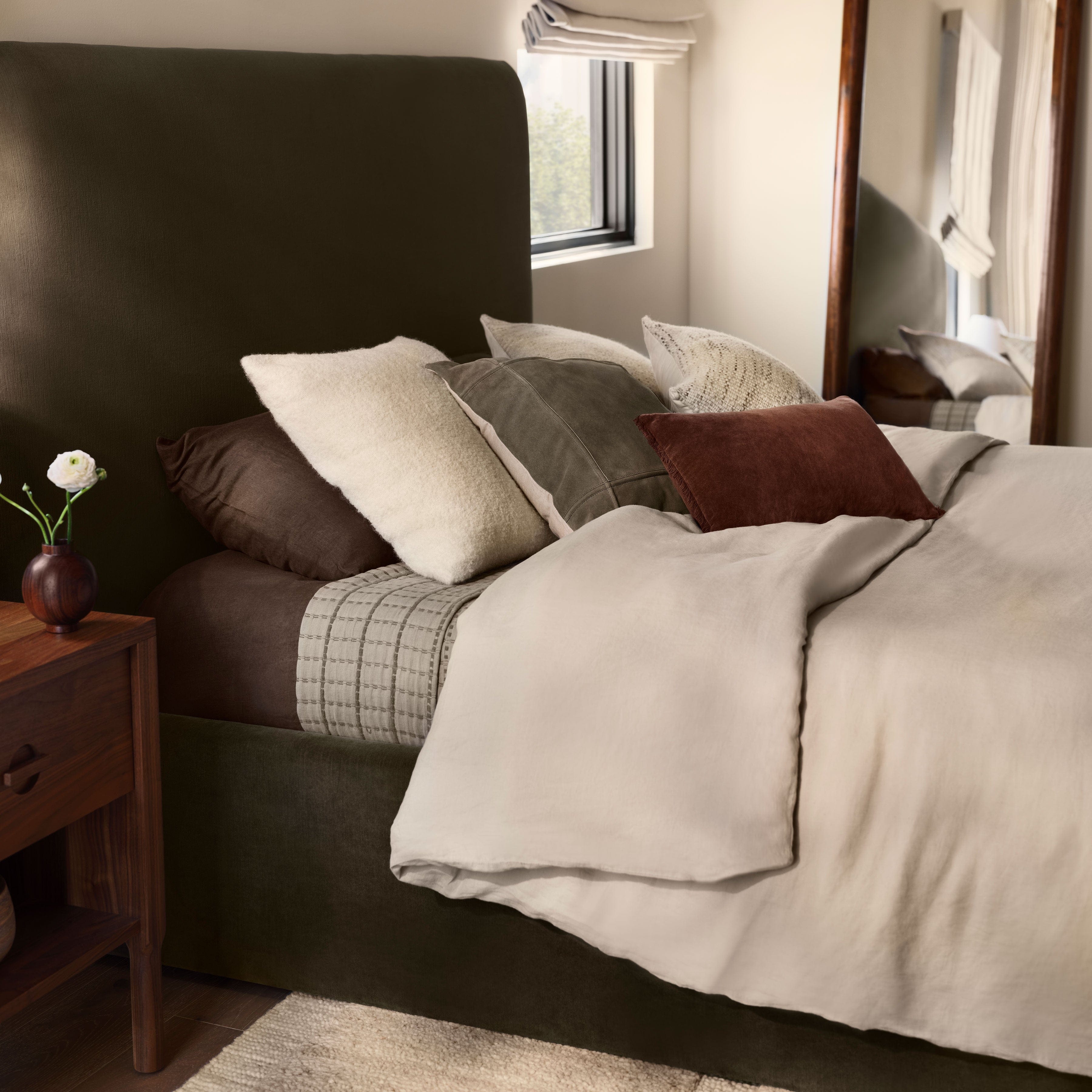 The Citizenry Alpine Bed Tall Headboard | Twin | Brown - Image 2