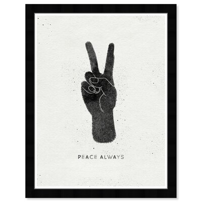 Inspirational Quotes and Sayings Peace Always - Picture Frame Painting Print on Paper - Image 0