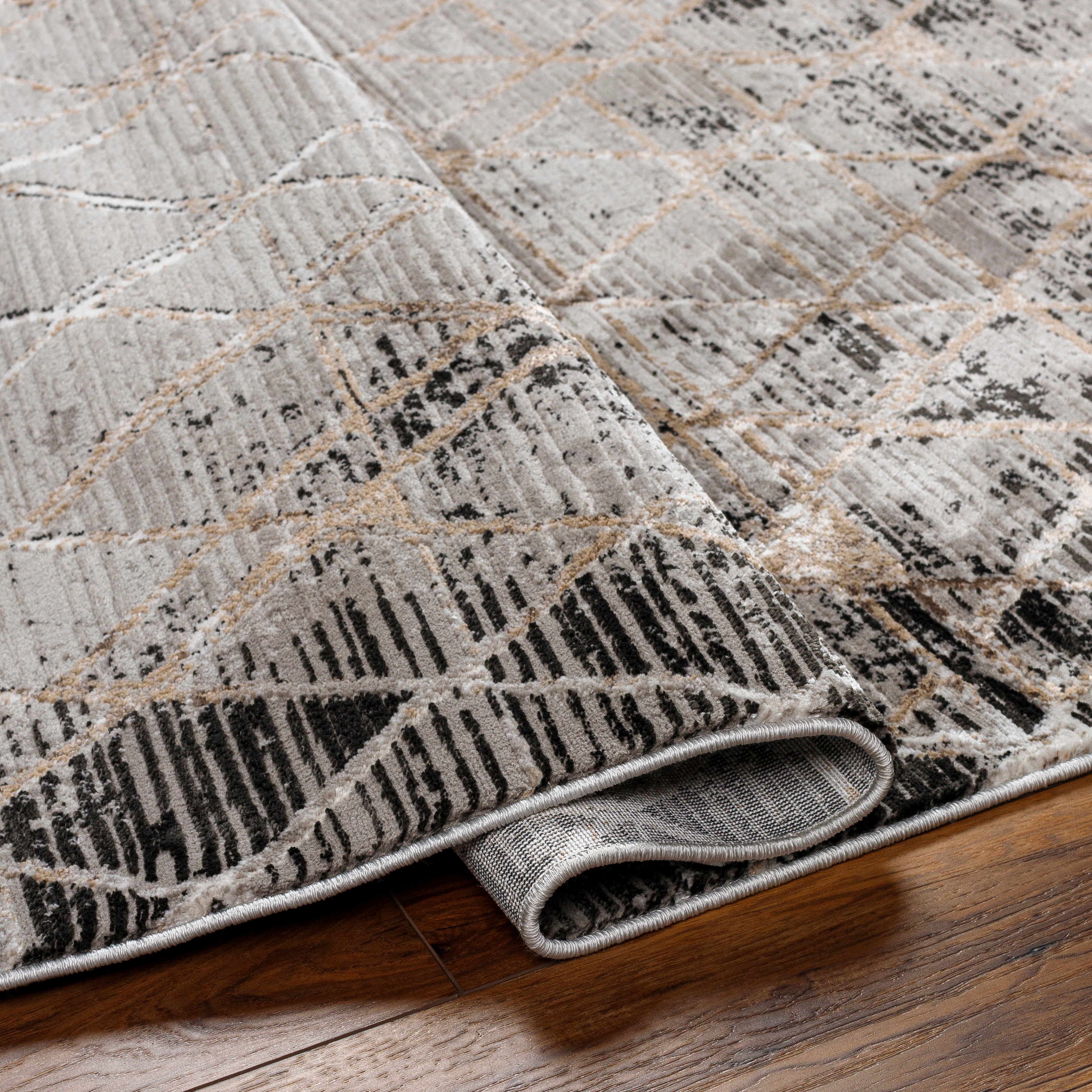 Obsession Gray Indoor 9'2" x 12' Machine Woven Rug - Image 4