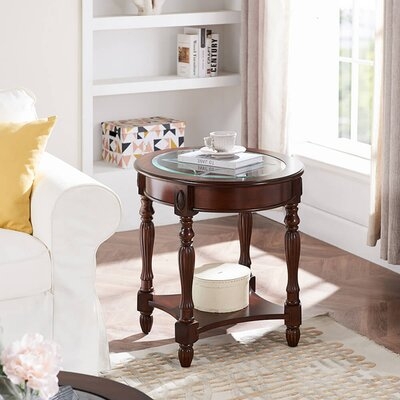 Hughley Solid Wood End Table with Storage - Image 0
