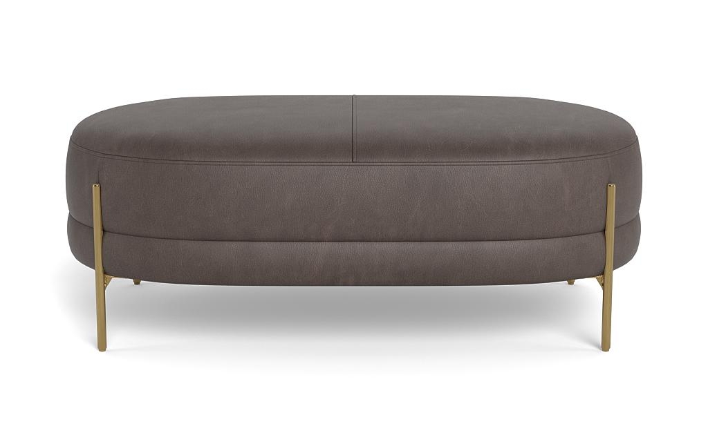 Fiona Leather Ottoman - Image 0