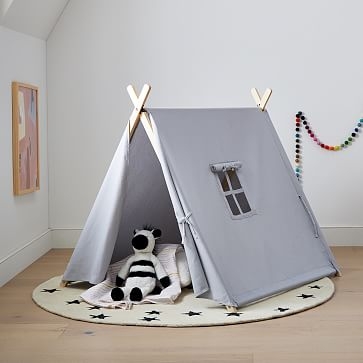 Collapsible Play Tent, Gray, WE Kids - Image 0