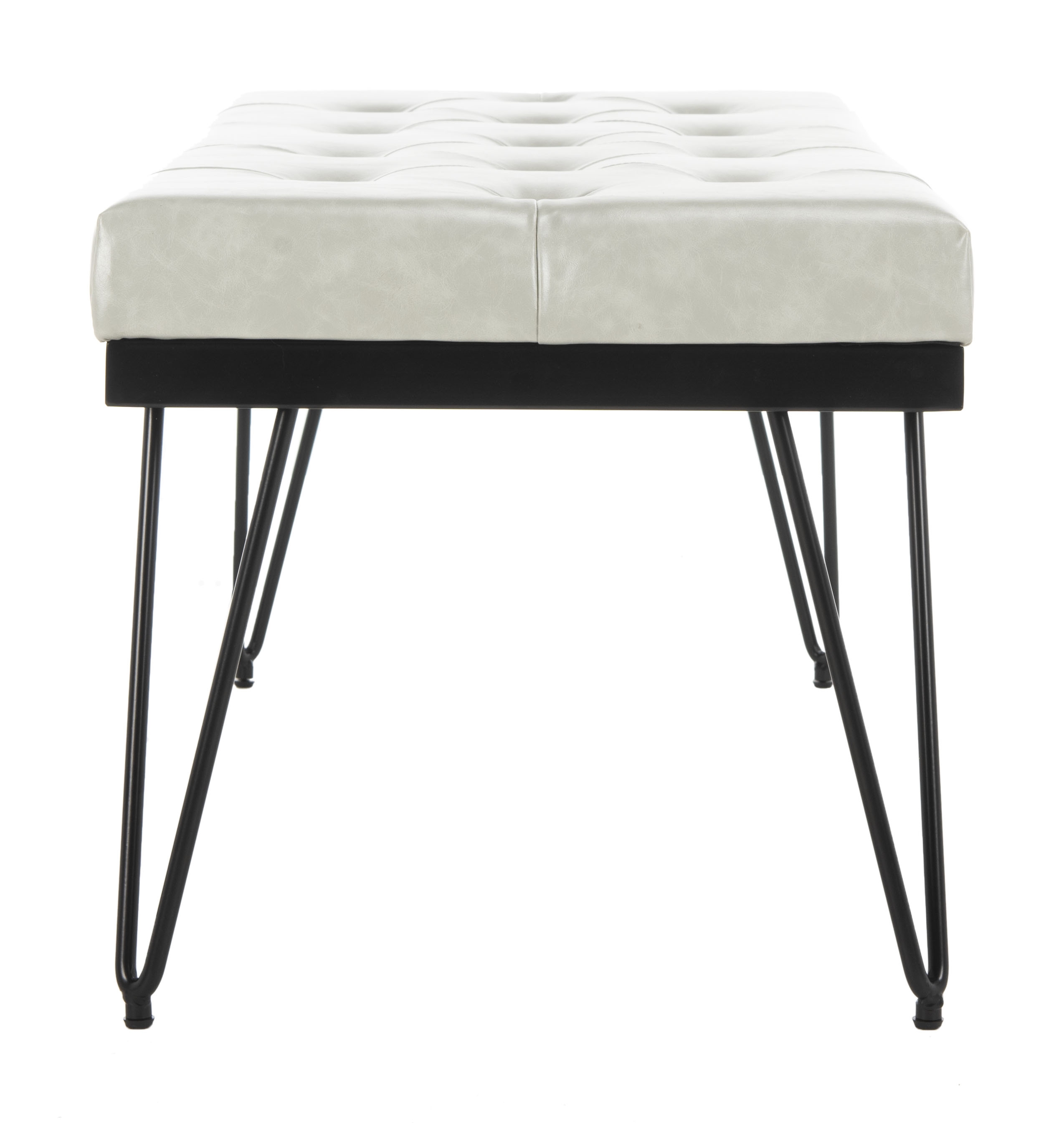 Marcella Bench - Grey/Black - Safavieh - Image 1