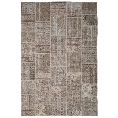 One-of-a-Kind Corrie Hand-Knotted 1960s Turkish- Anatolian Beige/Gray 8'2" x 11'7" Wool Area Rug - Image 0