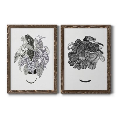 B&W Indoor Plant I-Premium Framed Print - Ready To Hang - Image 0