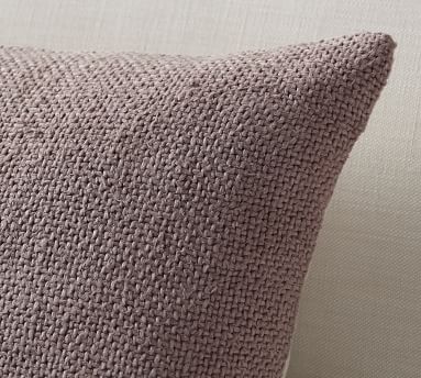 Faye Textured Linen Pillow Cover, 16 x 26", Midnight - Image 1