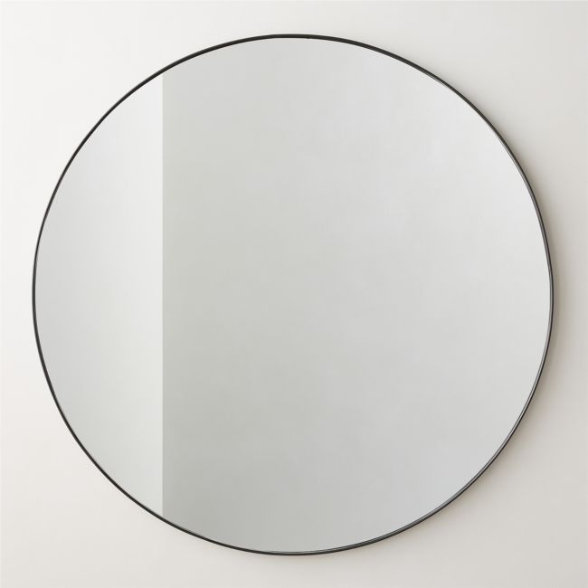 Espressione Blackened Brass Round Wall Mirror 48" - Image 0