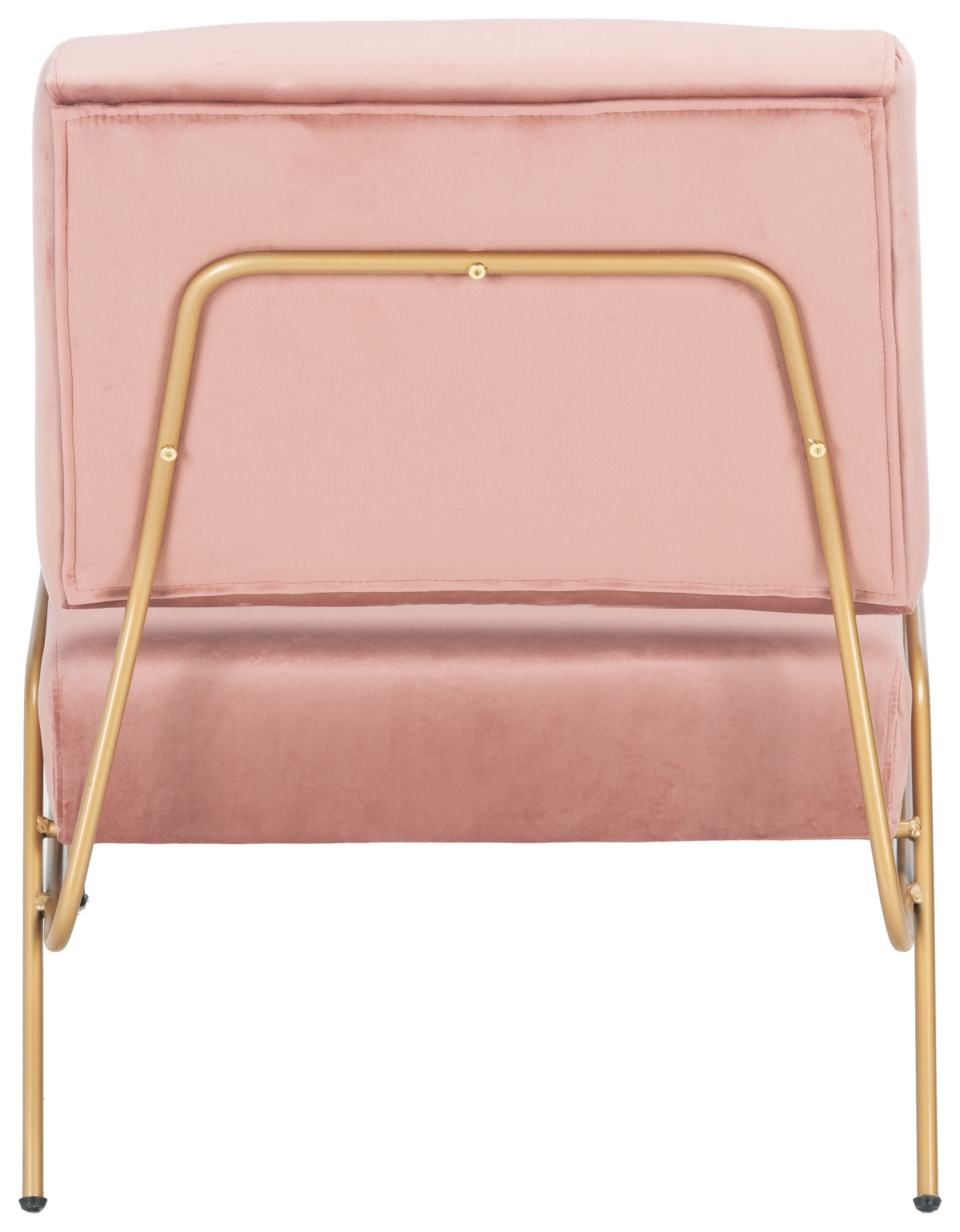 Romilly Velvet Accent Chair - Dusty Rose / Gold - Safavieh - Image 7