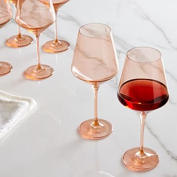 Estelle Colored Stemware Glass, Blush Pink, Set of 6 - Image 3