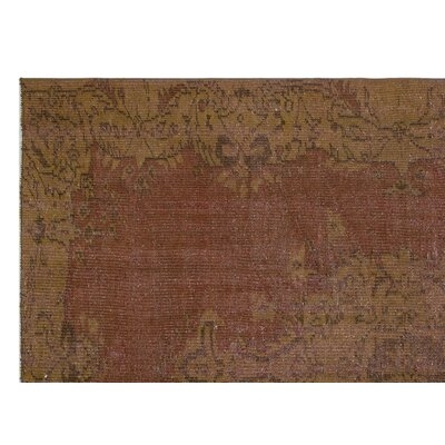 One-of-a-Kind Hand-Knotted 1960s Brown 5'3" x 7'9" Area Rug - Image 0
