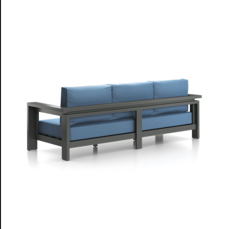Walker Outdoor Metal Sofa with Sapphire Sunbrella ® Cushions - Image 3