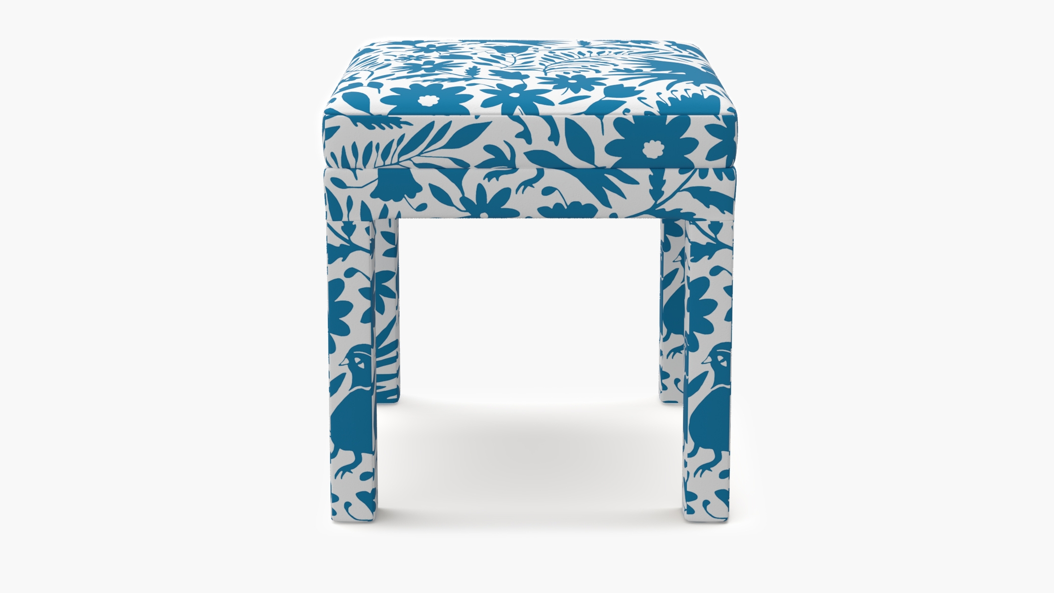 Parsons Ottoman, Cerulean Frida - Image 0