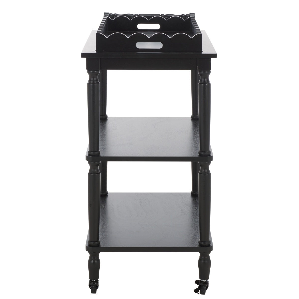 Haven 3 Tier Dining Cart - Matte Black - Image 6