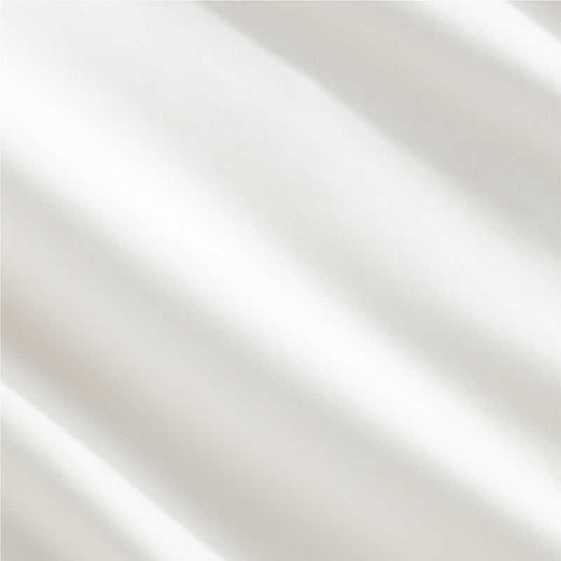 Organic Cotton Sateen 520 Thread Count Ivory King Pillow Shams Set of 2 - Image 1
