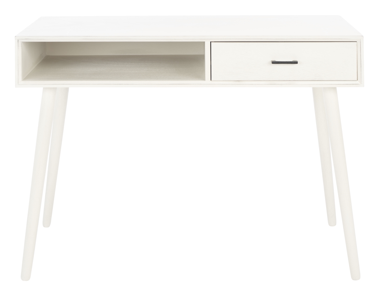 Remy 1 Drawer Writing  Desk - Distressed White - Safavieh - Image 0