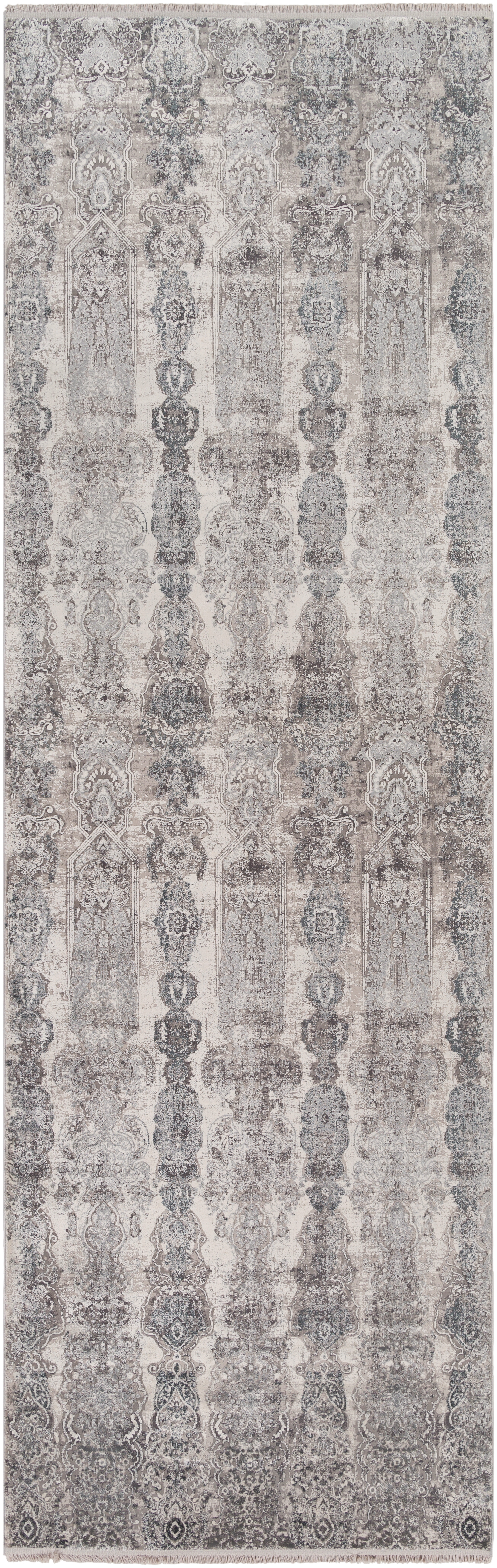Solar Gray Indoor 3'3" x 9'10" Machine Woven Rug - Image 0