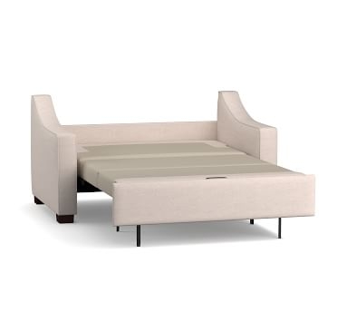 Cameron Slope Arm Upholstered Deluxe Sleeper Sofa, Polyester Wrapped Cushions, Park Weave Ivory - Image 1
