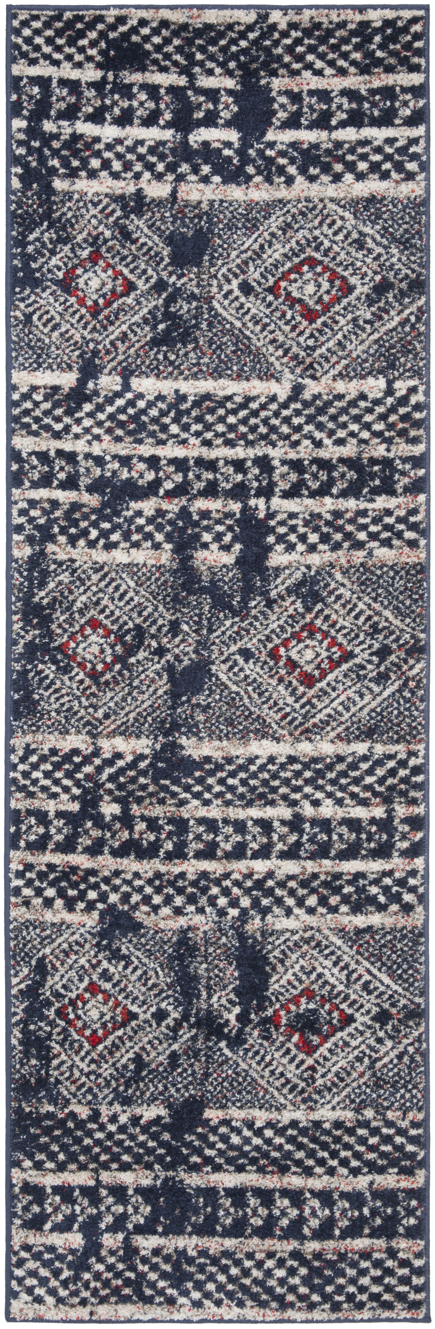 Arlo Home Woven Area Rug, ADR202N, Navy/Light Grey,  2' 6" X 8' - Image 0