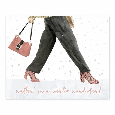 Roxbury Fashion Walking in Winter Wonderland Easel Back Canvas - Image 0