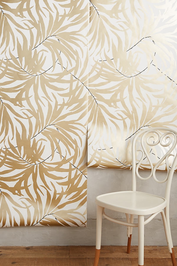 Frond Silhouette Wallpaper By Anthropologie in Brown Size S - Image 0