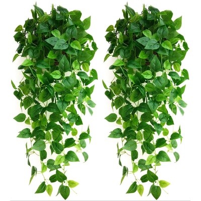 2 Pack Artificial Fake Hanging Plants 3.6Ft Faux Vine Leaves For Indoor Outdoor Wall Home Room Garden Wedding Garland Decoration - Image 0