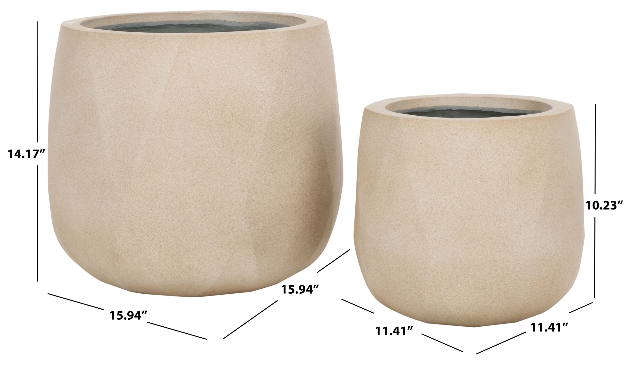 Indoor-Outdoor Kane Planter Pot - Beige - Safavieh - Image 5